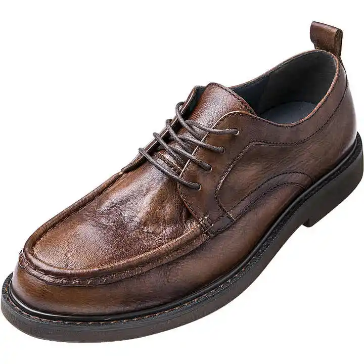 Высококачественная модная деловая Классическая обувь для мужчин из натуральной кожи, новые стили, официальная мужская обувь