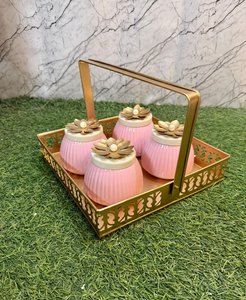 Tarro de metal con acabado de lujo para frutas secas con contenedor de almacenamiento hermético hecho a mano Ideal para frutas secas, nueces y aperitivos de la India - Product Image 1