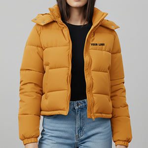 Chaqueta Corta de Estilo Hip Hop, Transpirable, de Primera Calidad, Resistente al Viento e Impermeable, con Capucha, Chaqueta Acolchada - Product Image 1