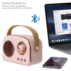 Directo de fábrica de alta calidad mini Altavoz Bluetooth inalámbrico portátil Retro Vintage radio mejor calidad bolso Altavoz Bluetooth - Product Image 2