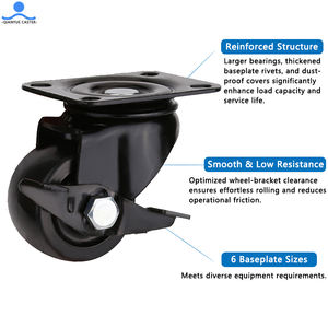 Schraube drehbar Low Profile <span class=keywords><strong>Caster</strong></span> 3 Zoll Anti Static PP Wheel Universal Stuhl Schrank Möbel Rollen - Product Image 4