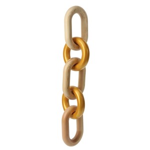 Escultura Decorativa Hecha a Mano con Detalles Indios, Tema de Amor, Madera de Mango y Pino, Cadena de Eslabones, del Estado de Uttar Pradesh, para Mesa - Product Image 3