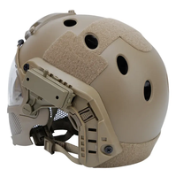 Casque tactique Masque intégral en maille Casque d'assaut avec masque en maille d'acier pour le sport en plein air
