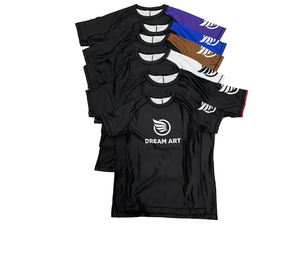 Alta calidad BJJ Rash Guard Slim Fit secado rápido manga larga cuello redondo sublimación impresa para MMA servicio OEM - Product Image 6