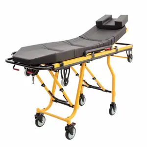 Folding Aluminum Alloy Automatic Loading Ambulance Stretcher Trolley For Medical Emergency Rescue Patient Transportation