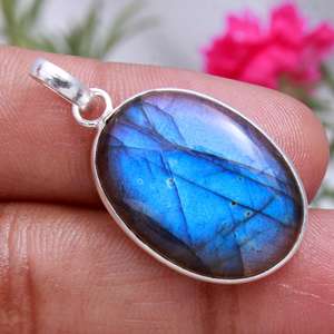 Labradorite bouddha pendentif sculpté labradorite guasha collier pendentif de pierres précieuses pour femmes labradorite fournisseur de pierres précieuses 925 sterling - Product Image 2