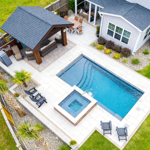 Piscine rectangulaire préfabriquée en fibre de verre FRP avec construction durable, piscine en fibre de verre à faible entretien et résistante aux UV - Product Image 6