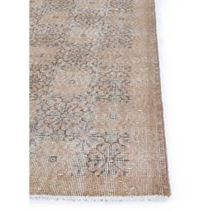 พรมขนสัตว์สีน้ำตาลเบจวินเทจถักมือ รุ่น Pae-534 ลายเหรียญรูปสี่เหลี่ยมผืนผ้า สำหรับบ้าน ห้องโถง ห้องนั่งเล่น สำหรับวัยรุ่น - Product Image 4