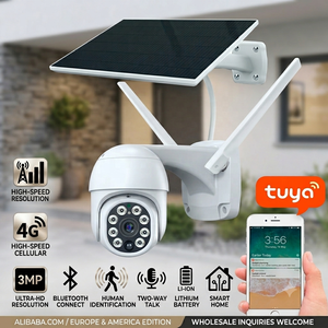 Vente en gros 360 degrés HD Wi-Fi CCTV <span class=keywords><strong>Caméra</strong></span> double sans fil à énergie solaire 5G IP66 étanche Résolution 3MP Carte SD pour une utilisation en <span class=keywords><strong>extérieur</strong></span> - Product Image 1