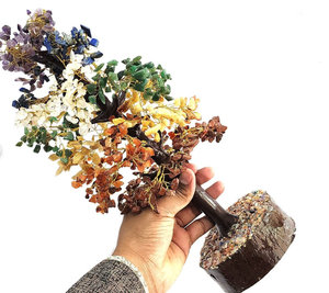 Árbol de cristal con piedra curativa natural de siete chakras, alta calidad y tasa de venta al por mayor, la mejor artesanía de piedra de la India - Product Image 1