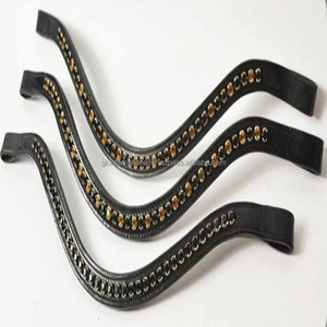 Bracelet à sourcils en cuir pour hommes, rembourré souple, en forme ondulée de haute qualité, chaîne multicolore en cristal et en métal de perles - Product Image 4