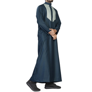 Vente en gros Thobe pour hommes musulmans arabes traditionnels Vêtements de printemps respirants Manches longues longueur plancher - Product Image 3