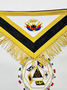 Delantal Masónico de Alambre de Lujo Personalizado para Maestro Masón, Regalia, Precio Directo de Fábrica de Proveedor de Pakistán - Product Image 4