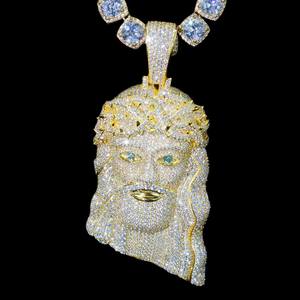 High Quality Customized Jesus 14k Yellow Gold Fine Pendants & Charms IGI Certified Diamond Iced Out Hip Hop Pendant for <b>Men</b> - Product Image 1