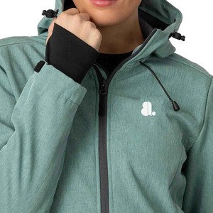 Veste Softshell matelassée légère pour femme avec logo personnalisé, saison hivernale, confortable et respirante, veste Softshell pour femme - Product Image 4