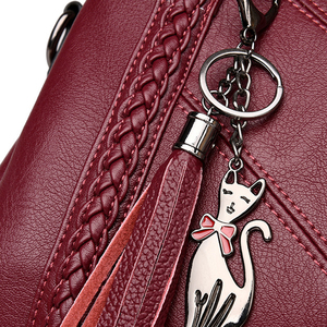 Genuine Leather Ladies Shoulder Purse <b>Handbag</b> Distressed Stylish Women Hand Bags 2024 Top Quality Women Shoulder Bags - Product Image 6