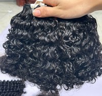Extensions de cheveux humains Remy bouclés en gros, double trame, tissage invisible, origine Vietnam