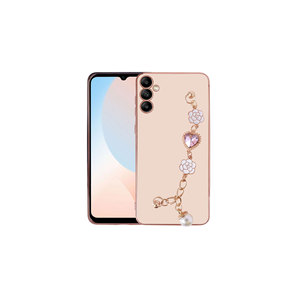 Coque Netzy pour Samsung Galaxy A54 avec impression UV, dragonne et protection caméra, en silicone rose, compatible A24 A32 A14 - Product Image 1