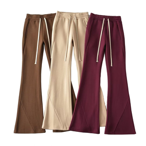 Pantalones Deportivos de Mujer de Alta Calidad, 450 GSM, Pierna Ancha, Tiro Bajo, Estilo Jogger, Felpa, Corte Holgado - Product Image 2