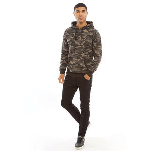 Sudadera con capucha de camuflaje de lana de algodón transpirable para hombre invierno cálido 330 GSM Fitness deportes entrenamiento Sudadera con capucha con bolsillo - Product Image 4