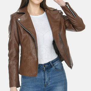 Veste d'hiver en cuir véritable pour femme, nouveau design, couleur unie, écologique, coupe-vent, respirante, finition de qualité, style streetwear - Product Image 5