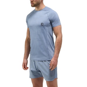 Men's Lightweight Breathable Gym Fitness Set-Custom Logo Summer Tracksuit with Quick Dry T shirt and <b>Shorts</b> Windproof Skinny Fit - Product Image 4