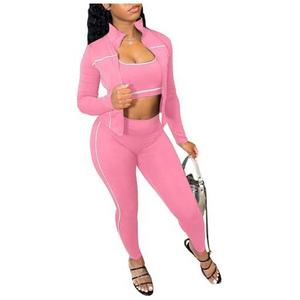 Ensemble de yoga d'hiver pour femmes, haut à manches longues et legging thermique taille haute - Product Image 4