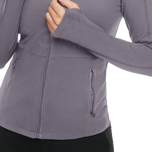 Custom Logo Design Women Yoga <b>Jackets</b> Solid Color Women Yoga <b>Jackets</b> Lightweight Yoga <b>Jackets</b> - Product Image 5