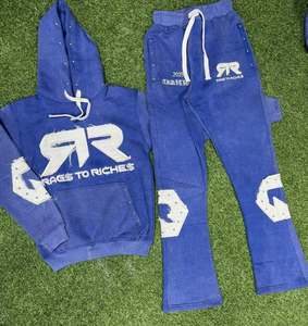 ชุดวอร์มพิมพ์ลายพัฟชุดวอร์มกางเกงซับเหงื่อซักกรดชุดวอร์มพิมพ์ลายสกรีนโลโก้ตามสั่ง2025 - Product Image 6