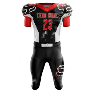 Uniformes de fútbol americano con diseño de sublimación personalizado unisex, conjuntos transpirables de moda para jóvenes y adultos - Product Image 2