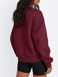 Women's Fall Winter <b>Crewneck</b> Sweatshirt 2025 Fashion Casual Pullover with Long Sleeves Lined Hoodies for Women - Product Image 3