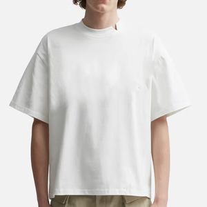 Camiseta extragrande con cuello acanalado para hombre de calidad superior 100% algodón 280gsm camiseta de calle en blanco con hombros caídos de lujo - Product Image 5