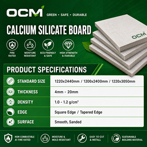 <span class=keywords><strong>Plaque</strong></span> isolante thermique en silicate de calcium ignifuge haute densité 1000x610mm pour brûleur à bois - Product Image 4