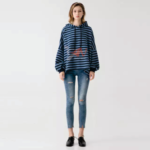 Sweat à capuche pour femme de haute qualité, imprimé avec un logo personnalisé, doublé, pour l'été, en tissu écologique - Product Image 1