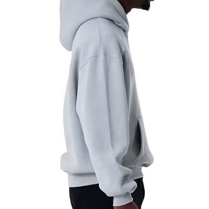 Fabricant de haute qualité Vintage surdimensionné épaule tombante coton épais Logo personnalisé coupe ample poids lourd Boxy sweats à capuche pour hommes - Product Image 3