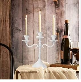 Candelabre en métal doré brillant, design personnalisé, haute qualité, fait main, durable, décoration pour la maison, événements, mariages et Noël - Product Image 4