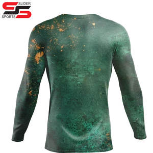 เสื้อเจอร์ซีย์แขนยาวผ้าแห้งเร็วสำหรับผู้ชายเสื้อแรชการ์ดแบบสั่งทำ - Product Image 2