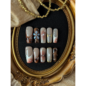 Mocha Starlight - Decoración de Uñas Postizas Únicas y Elegantes - Product Image 3