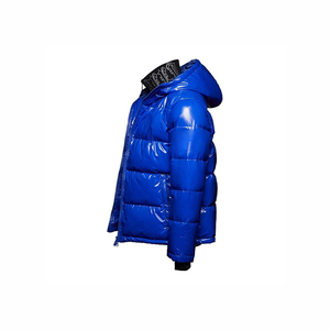 Chaqueta acolchada a prueba de viento personalizada para hombre, abrigo de invierno ecológico con cuello levantado, Material de lona, etiqueta personalizada al por mayor - Product Image 3