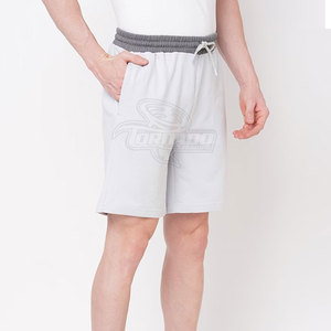 Pantalones cortos informales de patrón sólido para hombre al por mayor, cómodos, cintura elástica, lona, 100% algodón, ligeros, a la venta en línea - Product Image 3