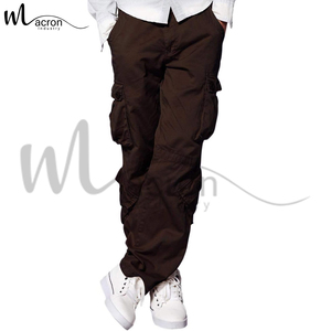 Pantalones Cargo para Hombre, Diseño Moderno, Color Marrón, Estilo Deportivo, Multibolsillos, Colores y Tallas Personalizadas, Cómodos para Uso Diario - Product Image 3