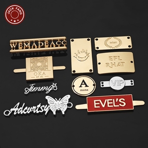 Bag <b>Gold</b> metal plate logo Hijab Abaya Scarf Shoes Custom Brand logo Metal Label Personalised metal tag for <b>Clothes</b> Clothing - Product Image 2