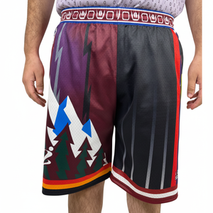 Pantalones Cortos de Malla 100% Poliéster, Cintura Elástica Cómoda, Estampado Gráfico Personalizado por Sublimación, Pantalones Cortos de Malla para Hombre, Estilo Urbano - Product Image 1