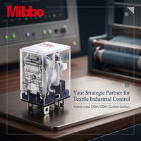Relais intermédiaire électromécanique Mibbo Mibo RH à courant continu haute puissance 24V/220V, grand format 8 broches, à courant élevé, avec base de test