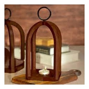 En bois avec support de bougeoir en métal vente chaude et bougeoir en gros top vente 2024 de l'Inde hôtel restaurant - Product Image 1