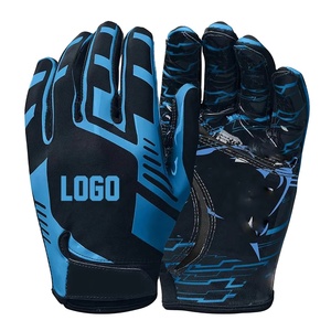 Gants de football américain personnalisés avec logo imprimé, super confortables et antidérapants pour un usage quotidien. - Product Image 1