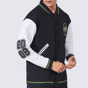 Veste de baseball longue en satin pour hommes, dernier modèle avec impression de logo personnalisable, col montant pour l'hiver, vêtements d'extérieur, tissu en laine - Product Image 2