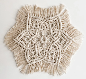Mantel Individual redondo de lino y algodón con borlas Bohemias de macramé de diseño elegante, manteles individuales a prueba de calor para mesa de comedor, decoración de mesa de granja - Product Image 5