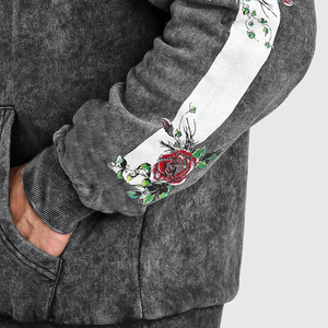 Sweat à capuche sunfaded personnalisé Vintage lavage à l'acide en détresse Boxy pull à capuche hommes strass à capuche soleil délavé sweats - Product Image 4