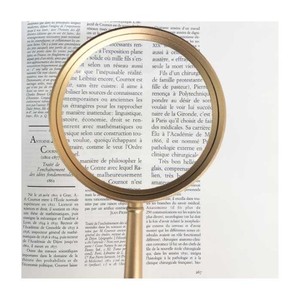 Lupa de Mano de Metal Chapada en Oro, Lente Óptica de Alta Definición, Estilo Vintage, para Leer, Joyería y Aficiones - Product Image 3